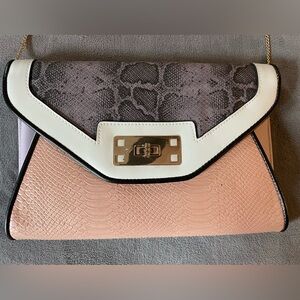 Asos New Look clutch chain strap handbag snakeskin